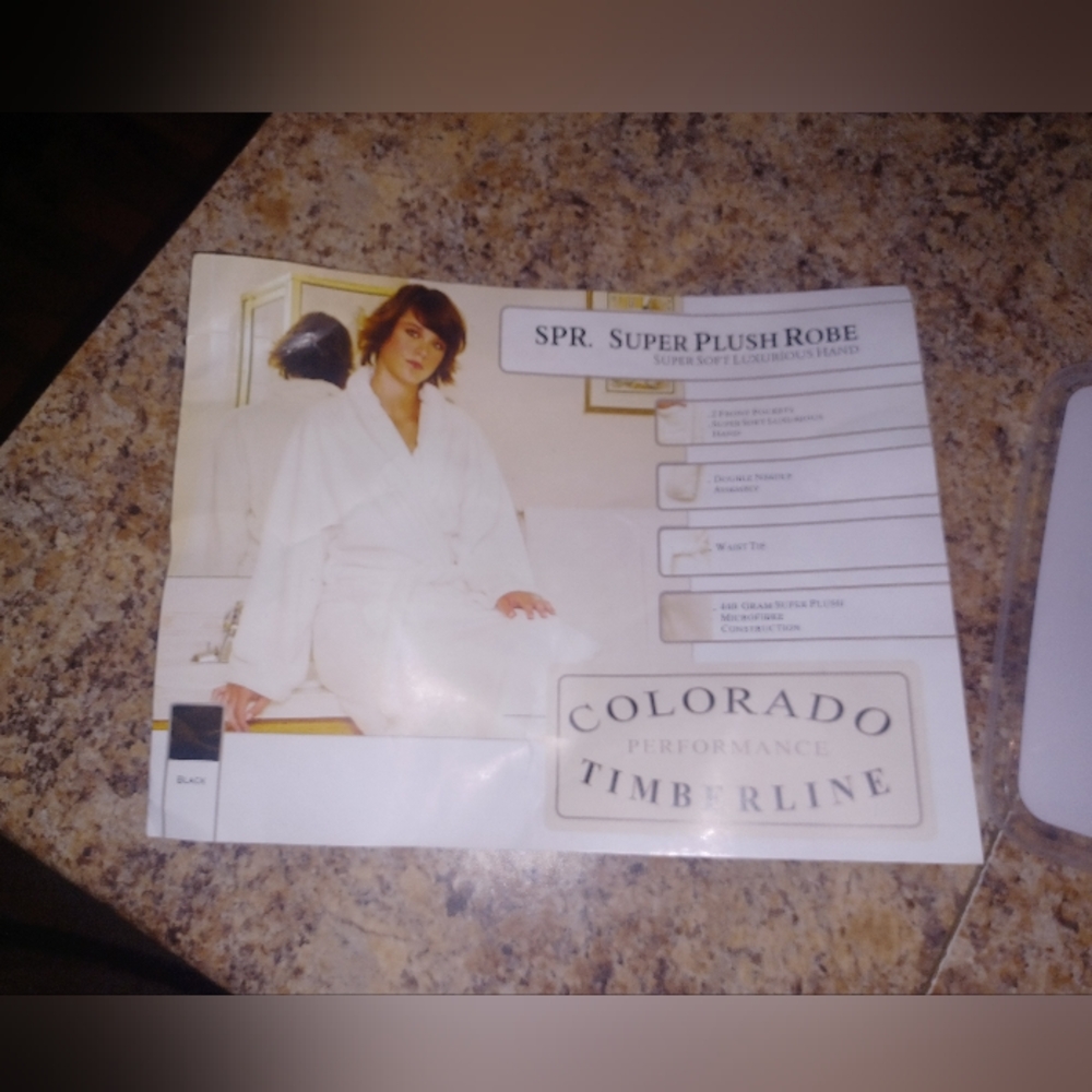 New Colorado Timberline Black Plush Robe